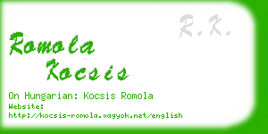 romola kocsis business card